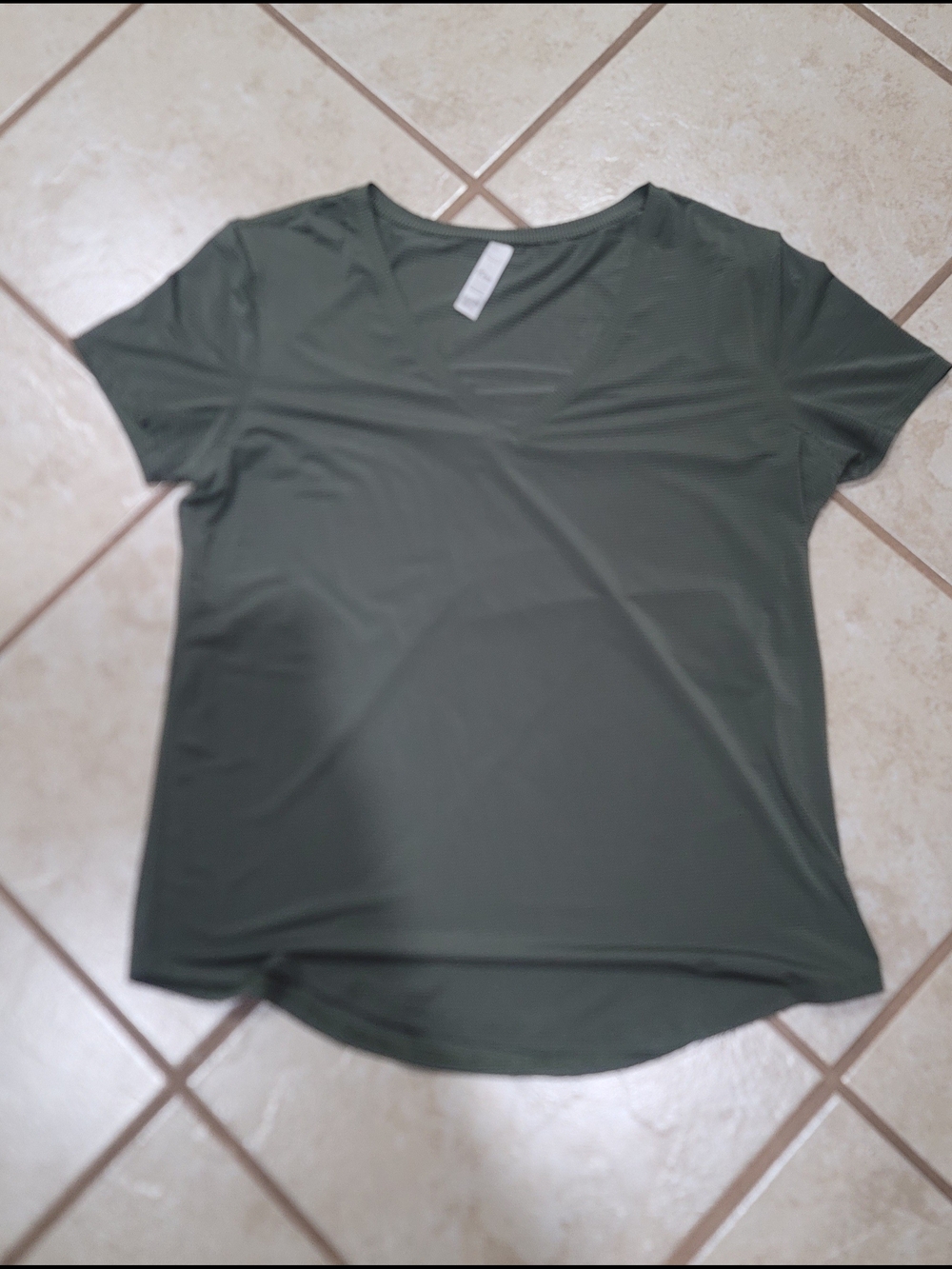 ZYIA Olive Green Short-Sleeve V-Neck Tee